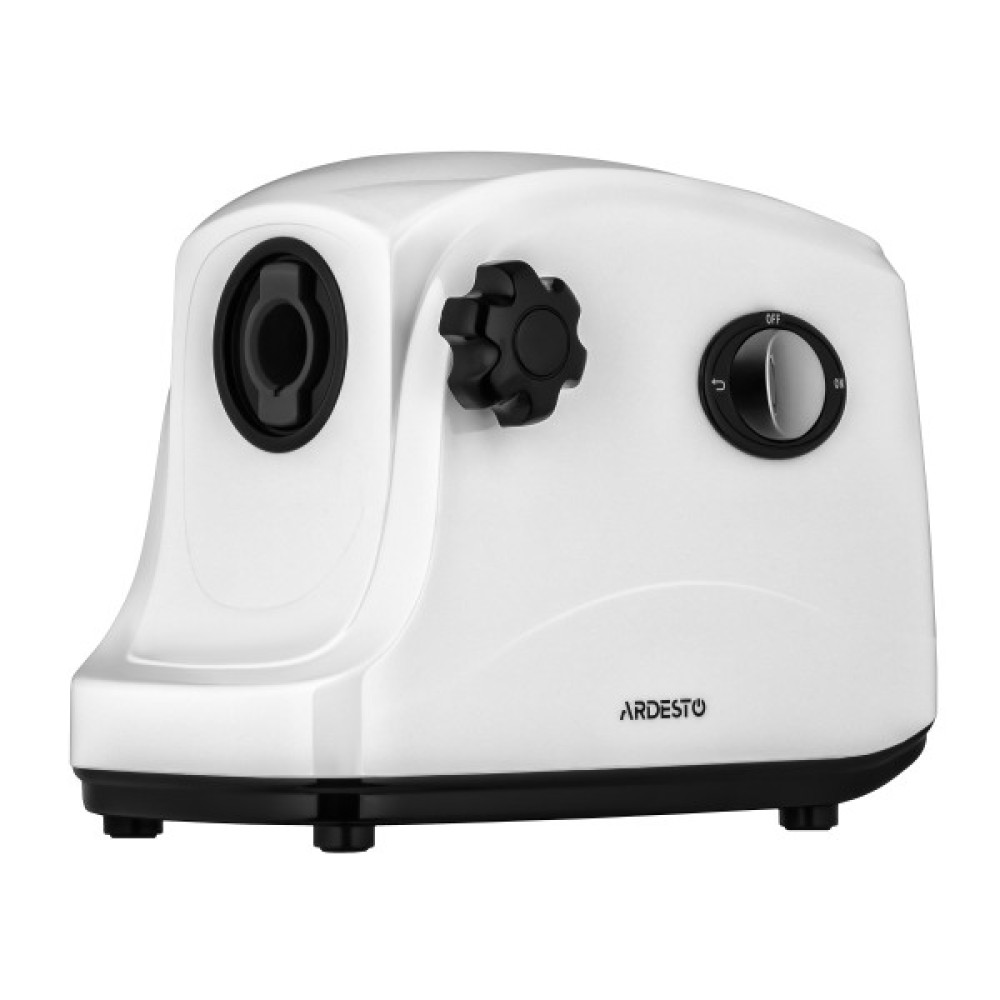 М'ясорубка ARDESTO, 1600Вт, 1.6кг/хв, 3 решітки, насадка для ковбас, кеббе, пластик, білий