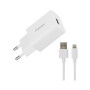 Зарядний пристрій Proda USB 2,4A + USB Lightning cable (PD-A43i-WHT) Зарядний пристрій Proda USB 2,4A + USB Lightning cable (PD-A43i-WHT)