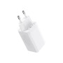 Зарядний пристрій Baseus 2xUSB-C 65W + 1xUSB GaN + cable USB-C to USB-C 100W 1.0m white (CCGP120202)