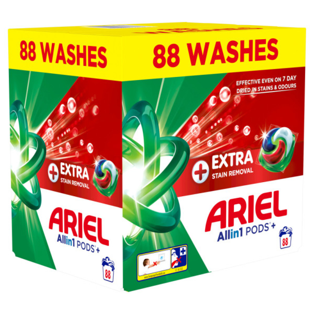 Капсули для прання Ariel Pods+ All-in-1 Extra Stain Removal Екстрасила виведення плям 88 шт. (8700216764353)