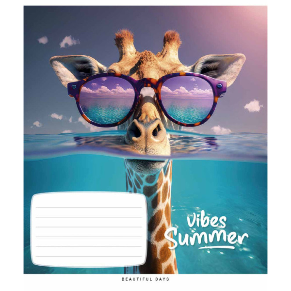 Зошит Школярик Summer vibes 24 аркуша лінія (024-3494L)