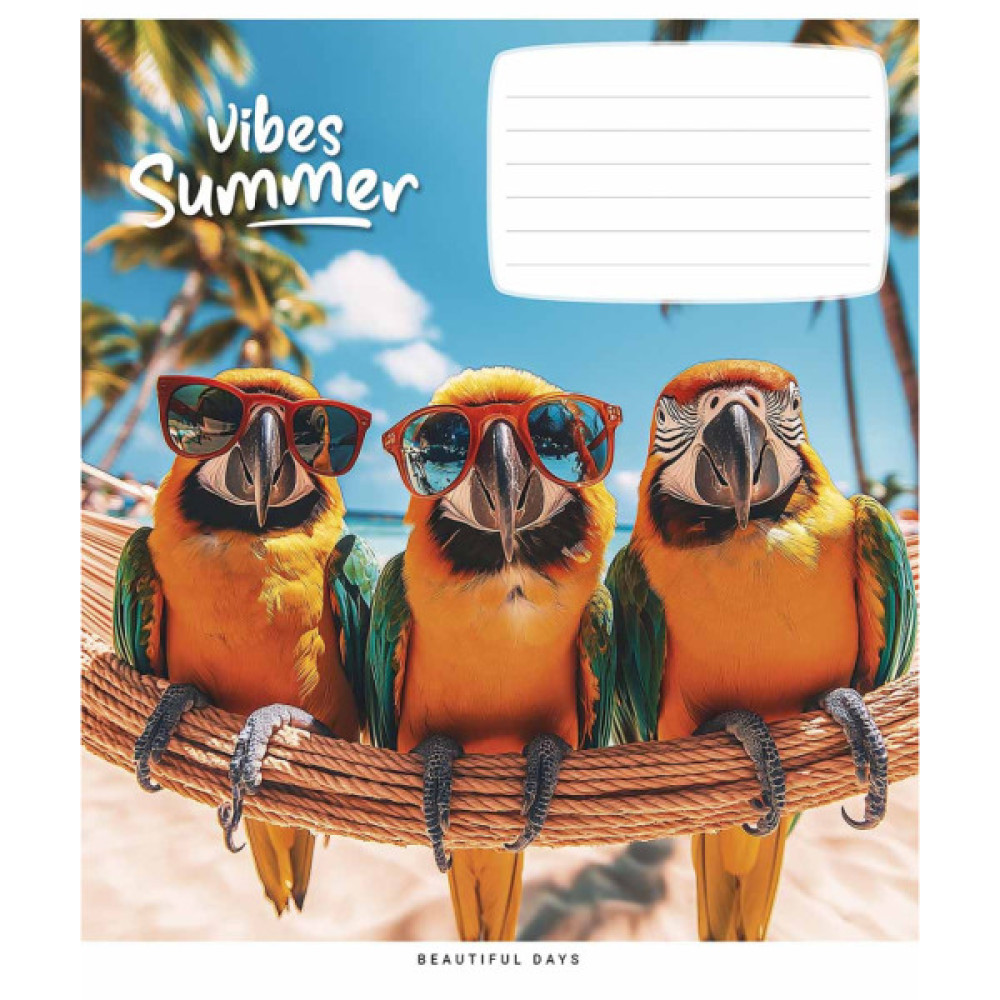Зошит Школярик Summer vibes 24 аркуша лінія (024-3494L)