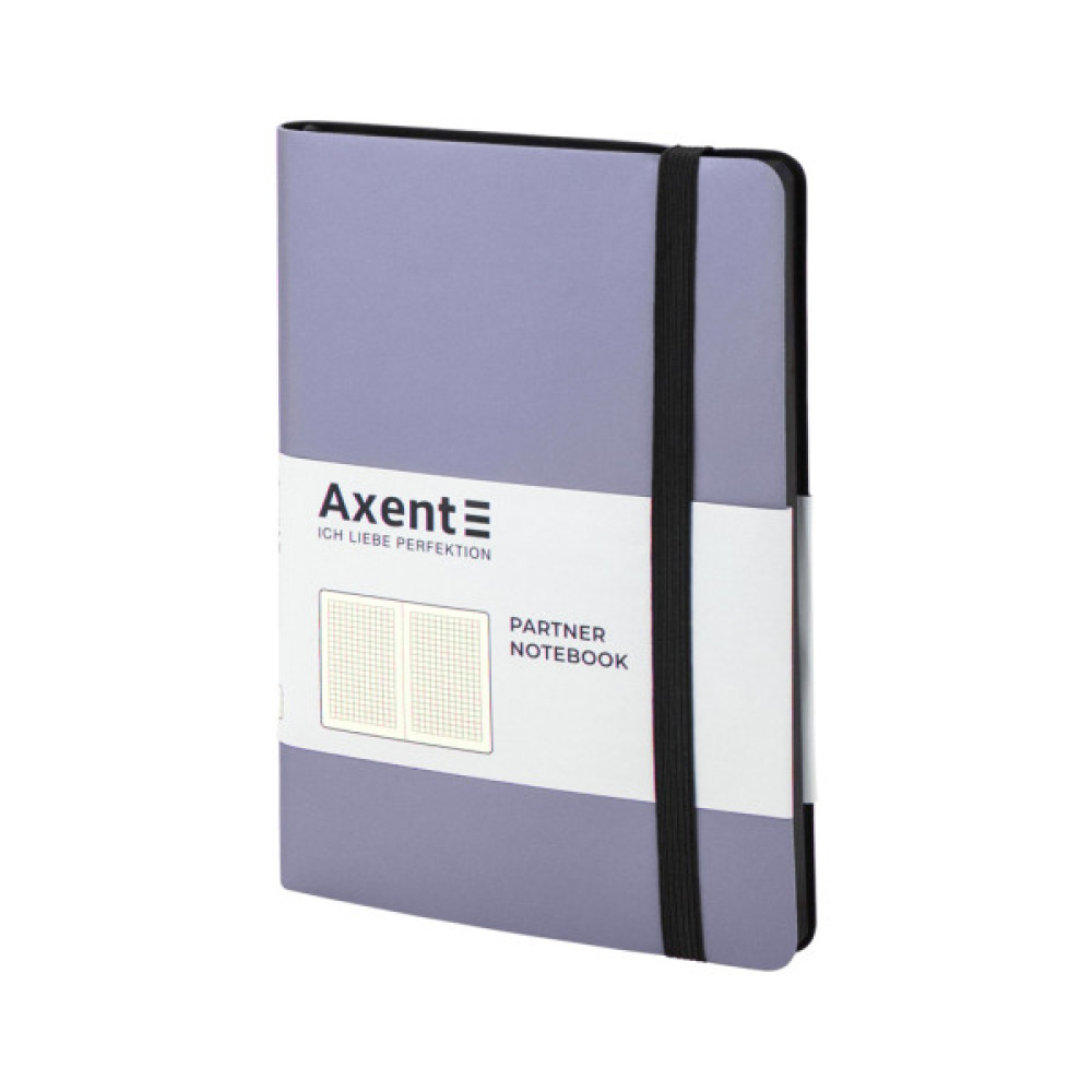 Блокнот Axent Partner Soft, 125х195, 96арк, кліт, сріблястий (8206-34-A)