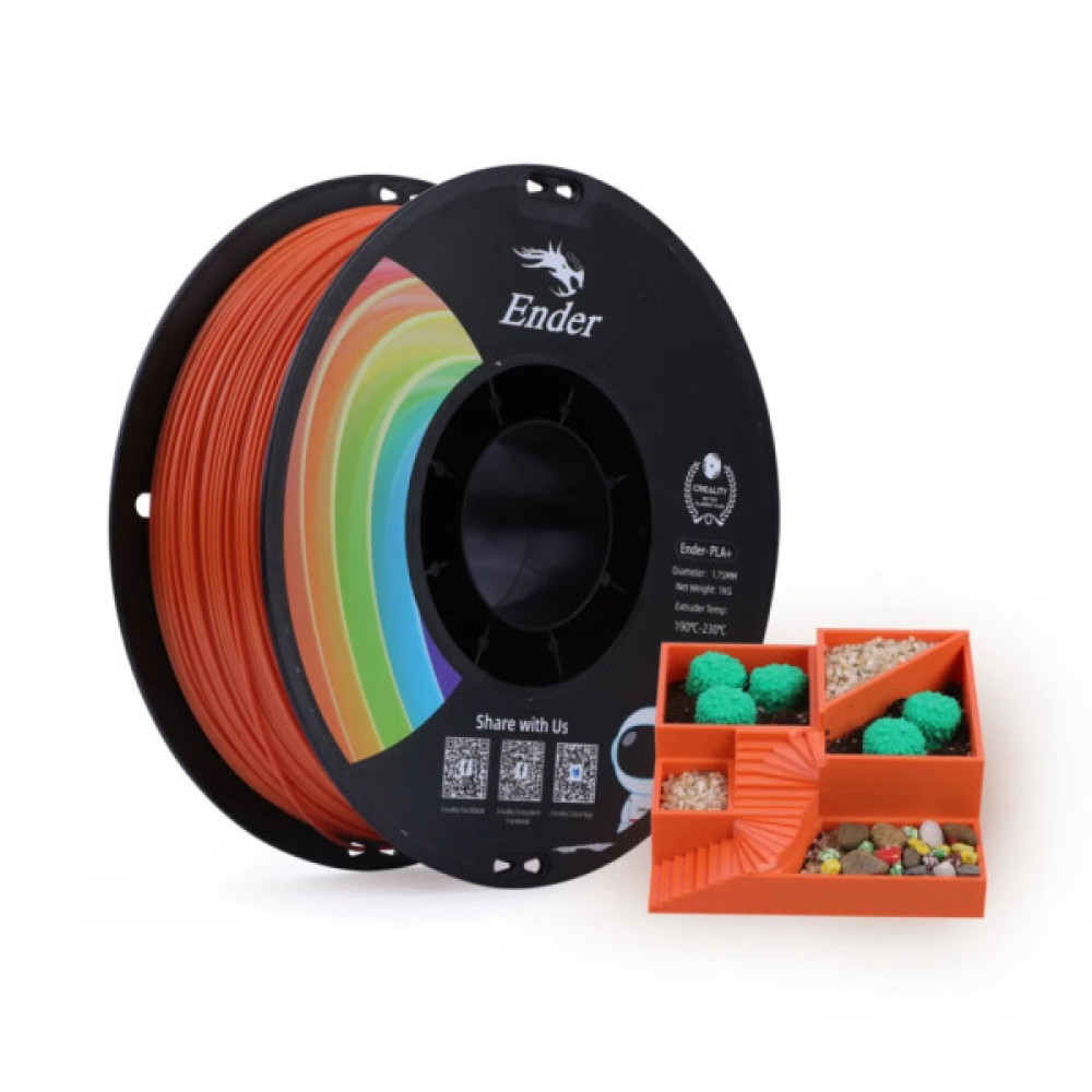 Пластик для 3D-принтера Creality PLA+ 1кг, 1.75мм, orange (3301010307)