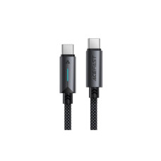 Дата кабель USB-C to USB-C 1.2m 60W nylon black Acefast (6974316284475)