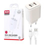 Зарядний пристрій XO L90C (2USB/2.4A) + USB - Lightning White (XO-L90C-L) Зарядний пристрій XO L90C (2USB/2.4A) + USB - Lightning White (XO-L90C-L)