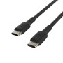 Дата кабель USB-C to USB-C 1.0m PVC black Belkin (CAB003BT1MBK)