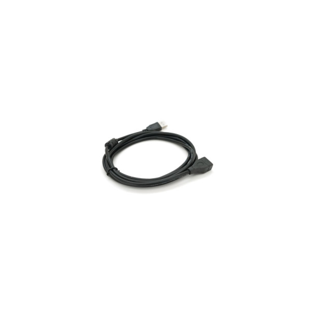 Дата кабель USB 2.0 AM/AF 2.0m ferrite black Voltronic (YT-AM/AF-2.0B)