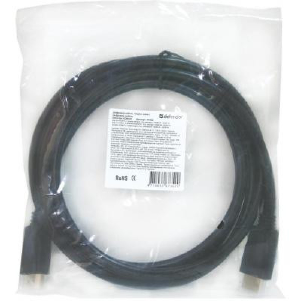 Кабель мультимедійний HDMI M to HDMI M 2.0m V1.4 Defender (87352)