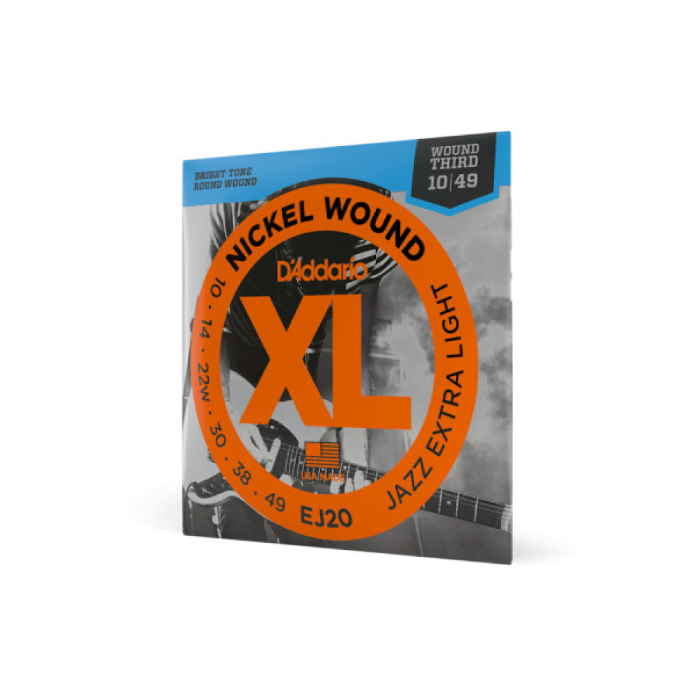 Струни для гітари D'Addario XL Nickel Wound Jazz Extra Light (10-49) (EJ20)