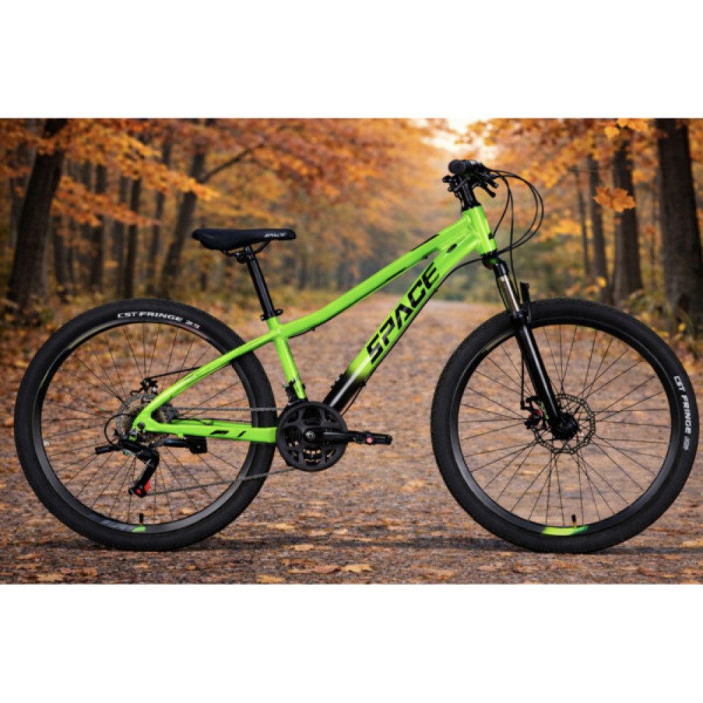 Велосипед Space 26" MERCURY DD FR рама-13" AL 2026 зелено-чорний (OPS-SP-26-082)