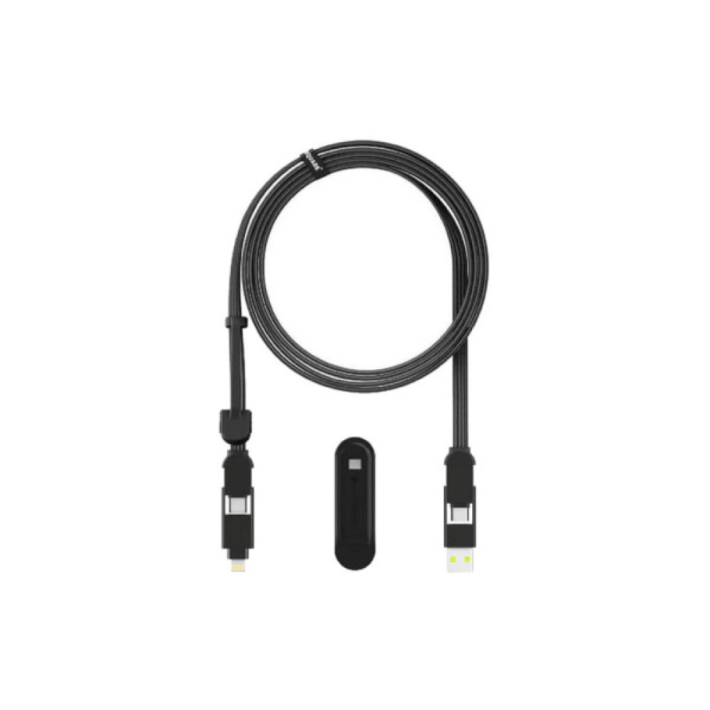 Дата кабель 6in1 inCharge XL 3.0m black Rolling Square (XLL01R)
