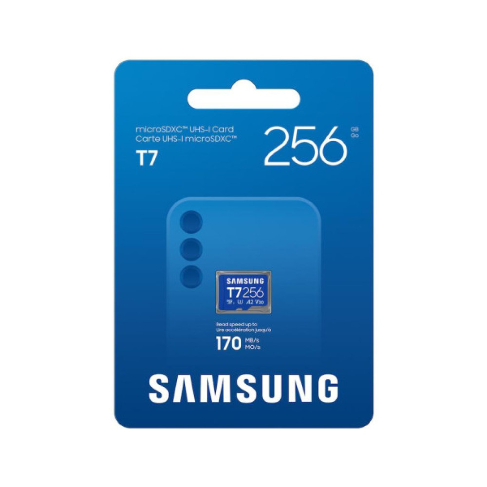 Карта пам'яті Samsung 256GB microSDXC class 10 UHS-I U3 V30 A2 T7 (MB-MB256T/WW)