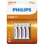 Батарейка Philips AAA R03 LongLife Zinc Carbon * 4 (R03L4B/10) Батарейка Philips AAA R03 LongLife Zinc Carbon * 4 (R03L4B/10)
