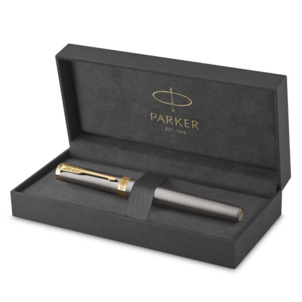 Ручка пір'яна Parker INGENUITY Grey Lacquer GT  FP F (60 411)