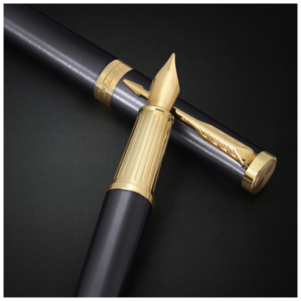 Ручка пір'яна Parker INGENUITY Grey Lacquer GT  FP F (60 411)