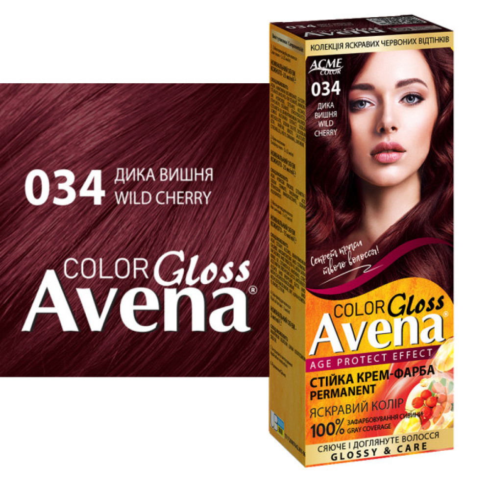 Фарба для волосся Acme Color Avena Gloss Color Стійка 034 - Дика вишня (4823115502681)