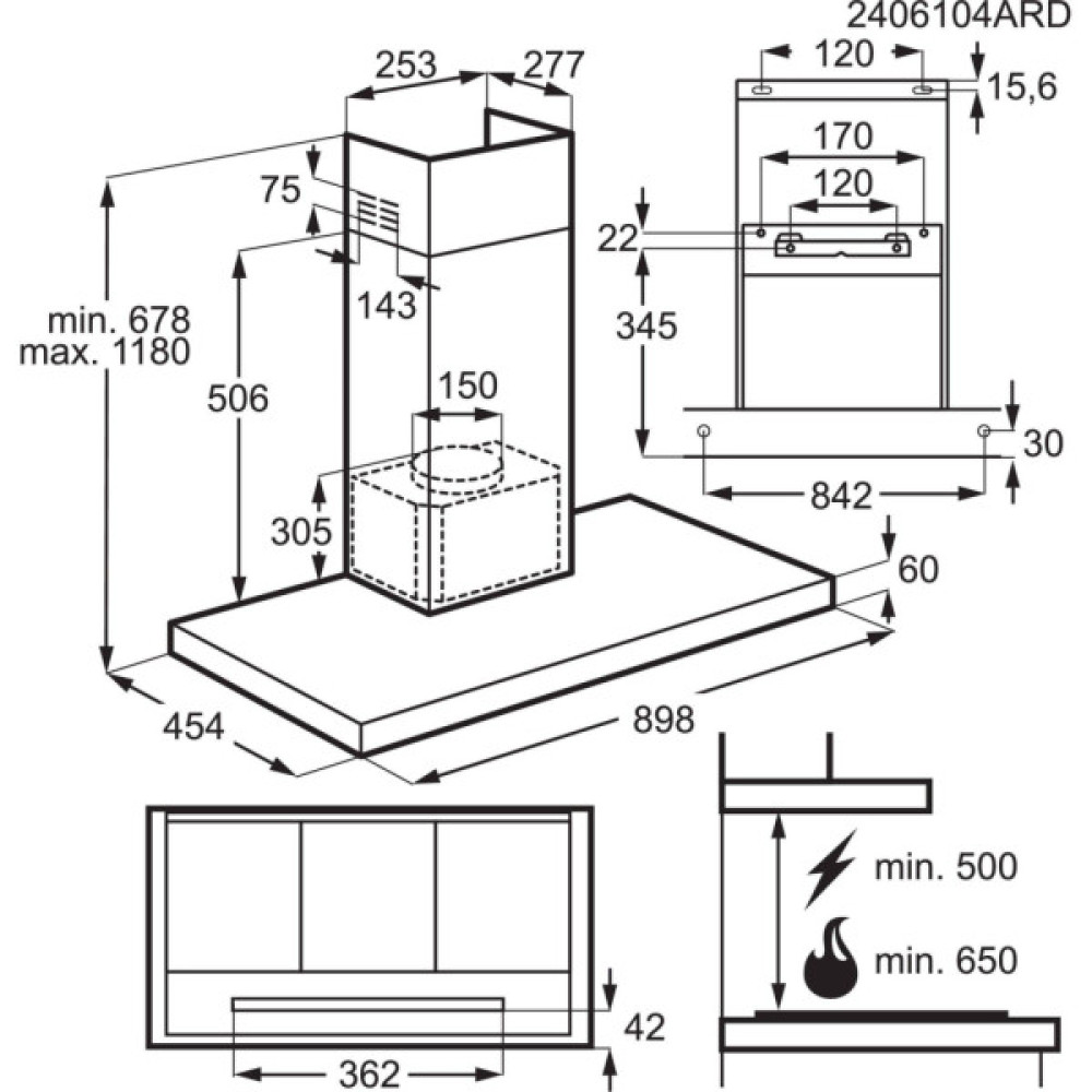 Витяжка кухонна Electrolux LFT829X