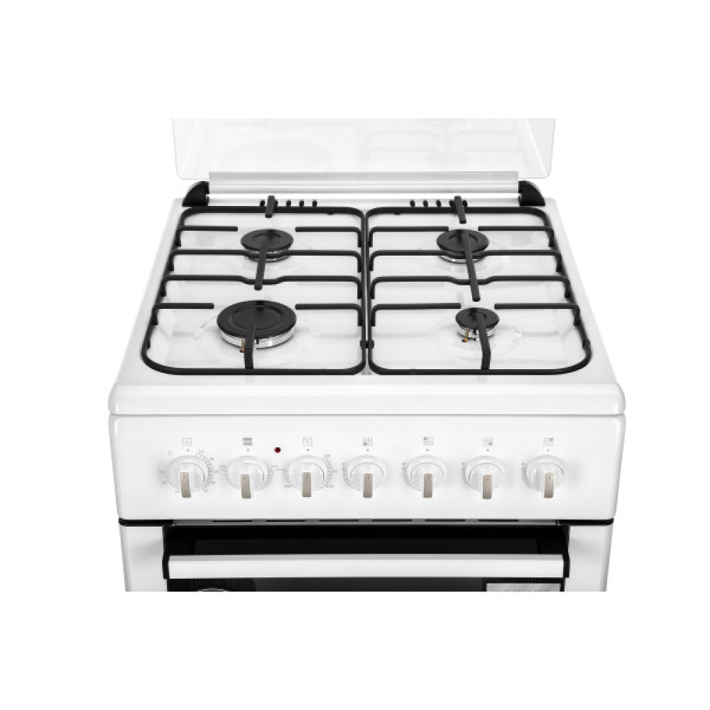 Плита ARDESTO комбі, 64л, 60x60см, підсвічування, форсунки LPG (підключення газового балона), знімні направляючі, білий