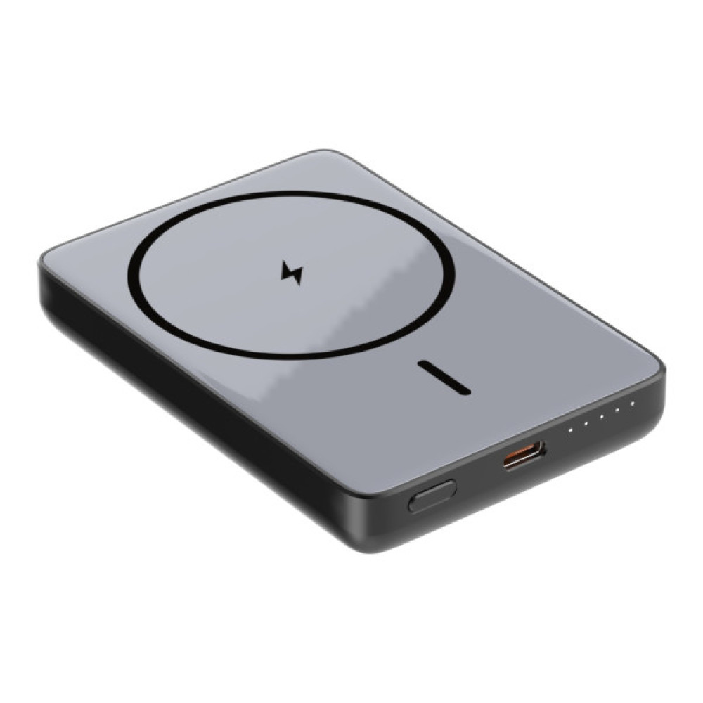 Батарея універсальна Atria 10000mAh, PD/20W, 15W Wireless MagSafe, Black (WPD-W72B)