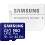 Карта пам'яті Samsung 512 GB microSDXC Pro Plus UHS-I U3 V30 A2 Class 10 + SD-adap (MB-MD512SA/EU) Карта пам'яті Samsung 512 GB microSDXC Pro Plus UHS-I U3 V30 A2 Class 10 + SD-adap (MB-MD512SA/EU)