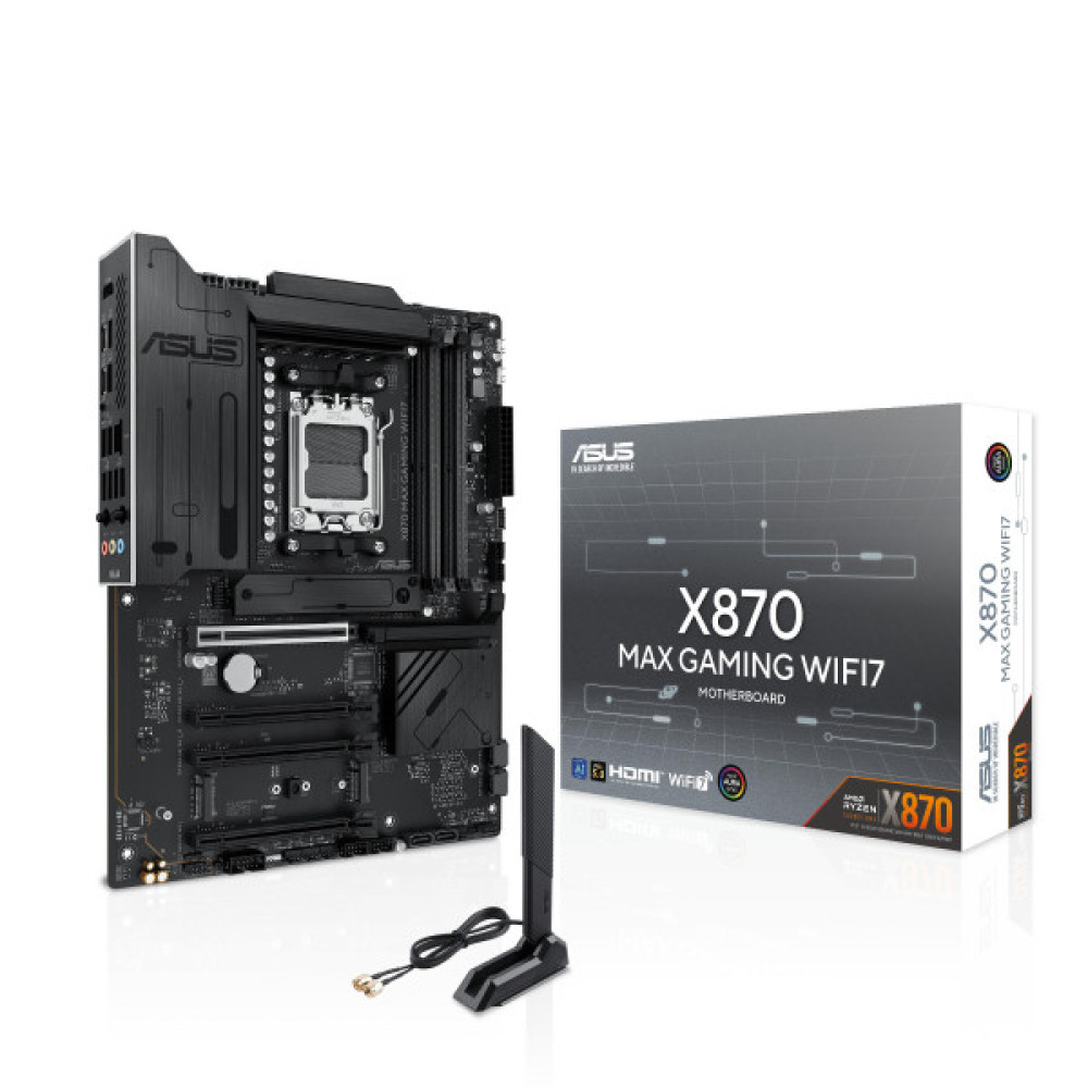 Материнcька плата ASUS X870 MAX GAMING WIFI7 sAM5 X870 4xDDR5 M.2 HDMI USB Type-C WiFi BT ATX