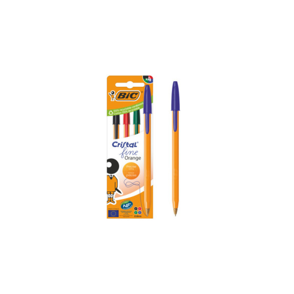 Ручка масляна Bic Оранж, асорті, 4 шт (bc516337)