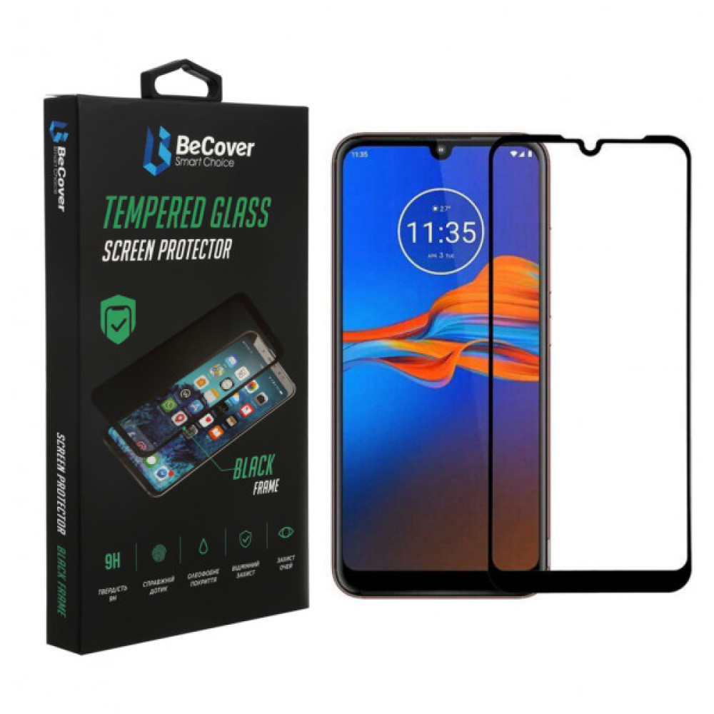 Скло захисне BeCover Motorola Moto E6i Black (706654) Скло захисне BeCover Motorola Moto E6i Black (706654)