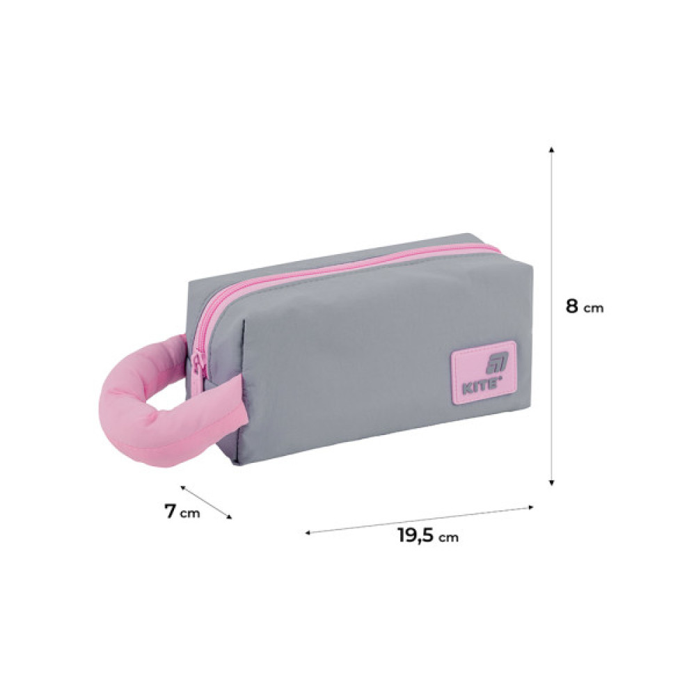 Пенал Kite 2703-2 сіро-рожевий (K25-2703-2)