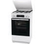Плита Gorenje комбінована, 70л, 50x60см, дисплей, емальовані реш, програматор IconLed, кришка-метал, білий
