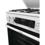 Плита Gorenje комбінована, 70л, 50x60см, дисплей, емальовані реш, програматор IconLed, кришка-метал, білий