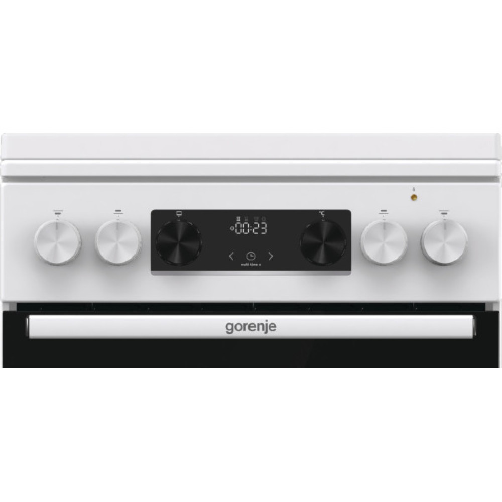Плита Gorenje комбінована, 70л, 50x60см, дисплей, емальовані реш, програматор IconLed, кришка-метал, білий
