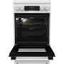 Плита Gorenje комбінована, 70л, 50x60см, дисплей, емальовані реш, програматор IconLed, кришка-метал, білий