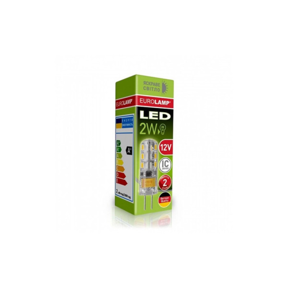 Лампочка Eurolamp LED силикон G4 2W 4000K 12V (LED-G4-0240(12))