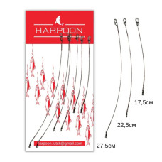 Повідець Harpoon Набір плетениx (15,20,25см по 2шт) коричневий 6шт (2700000042274)
