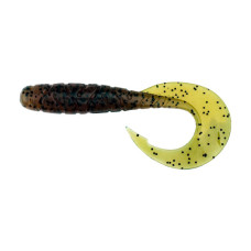 Силікон рибальський FishUP Mighty Grub 4.5" 017 - Motor Oil Pepper (4шт/уп) (1864.04.34)