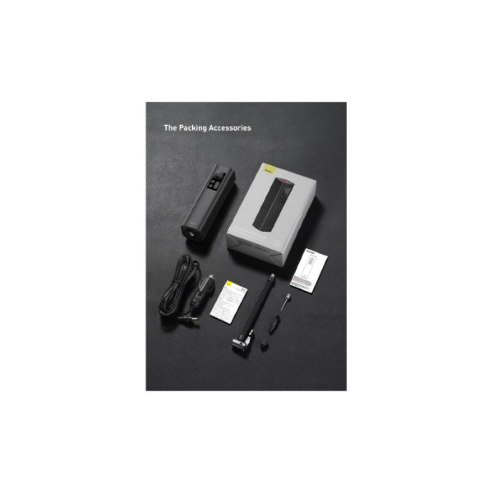 Автомобільний компресор Baseus Super Mini Inflator Pump Black (CRCQ000001)