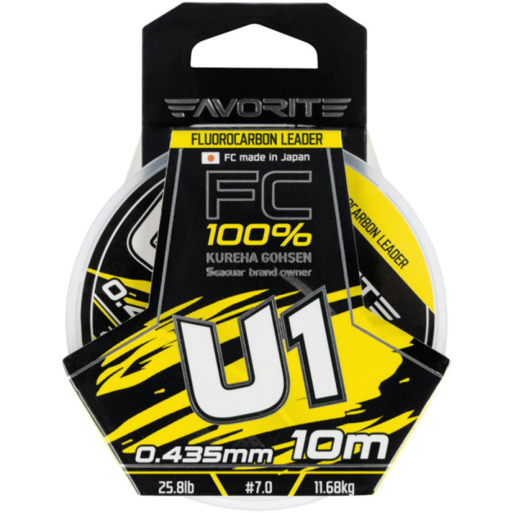 Флюорокарбон Favorite U1 FC 10m 7.0/0.435mm 25.8lb/11.68kg (1693.11.86)