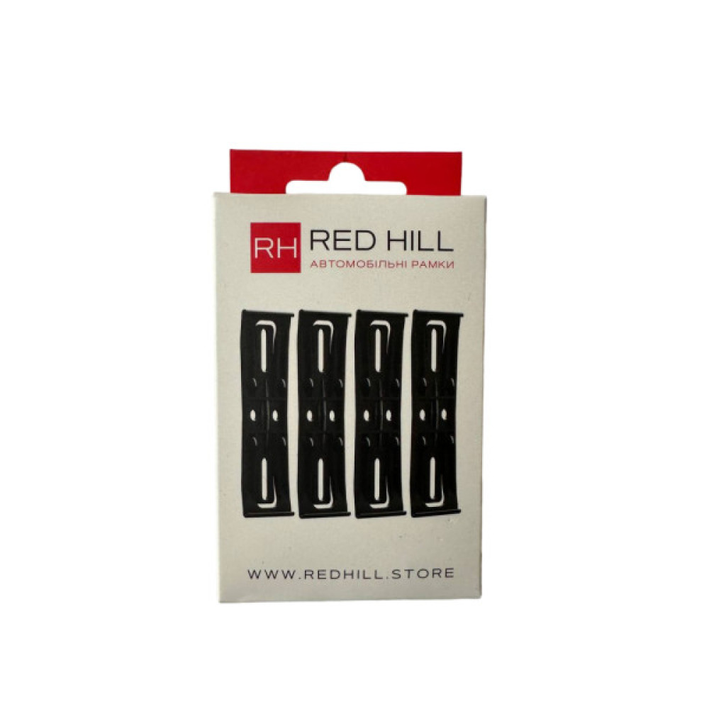 Рамка номерного знака RedHill невидимки чорні к-т 4шт (24-053-IS)