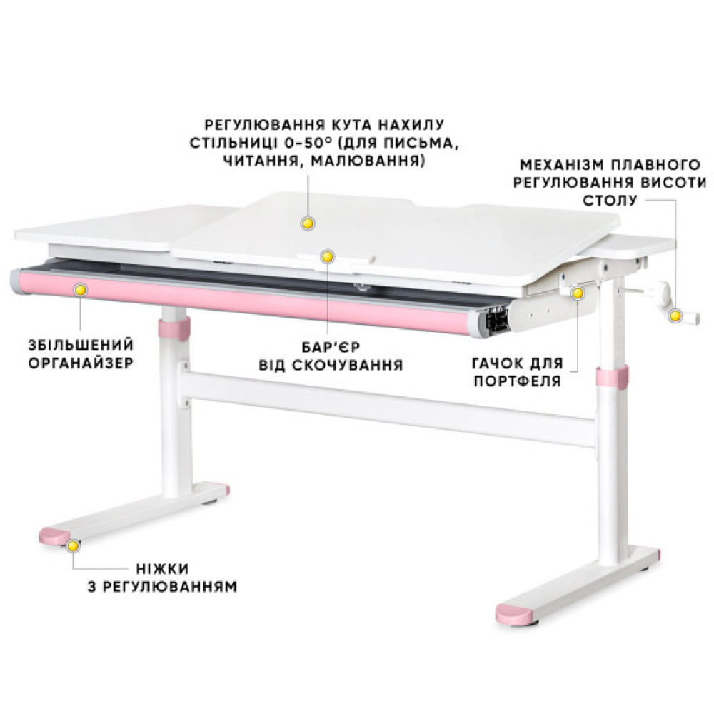 Парта Evo-kids Lite Pink (TH-360 WG/PN Lite)