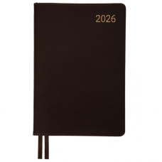 Тижневик Leo planner А5 датований 2026 "Aldento", інтегральний, темно-коричневий, 368 сторінок (252673)