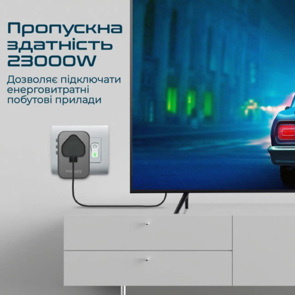 Зарядний пристрій Promate tripmate-gan75