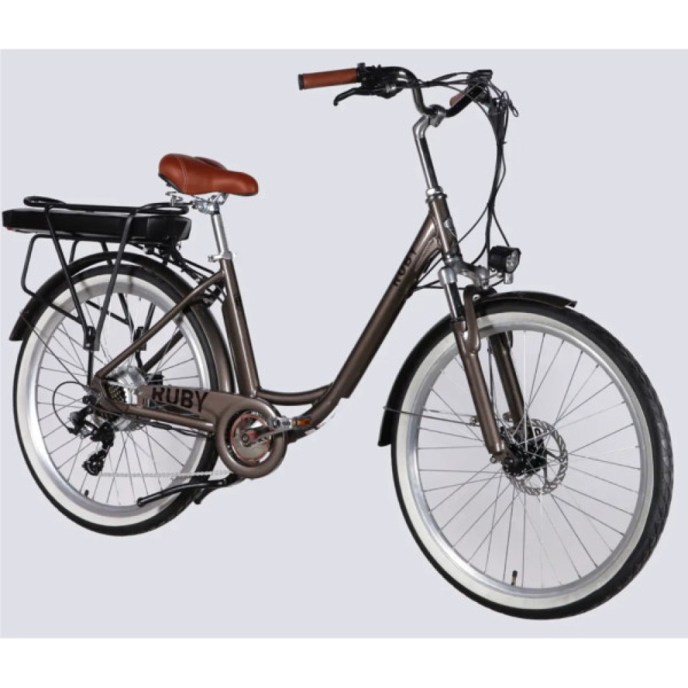 Електровелосипед Dorozhnik 26" eRUBY DD FR рама-17" 48B 15А*г 500Вт 2026 мокрий асфальт (ELB-D-26-303)