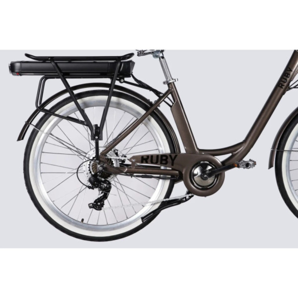 Електровелосипед Dorozhnik 26" eRUBY DD FR рама-17" 48B 15А*г 500Вт 2026 мокрий асфальт (ELB-D-26-303)