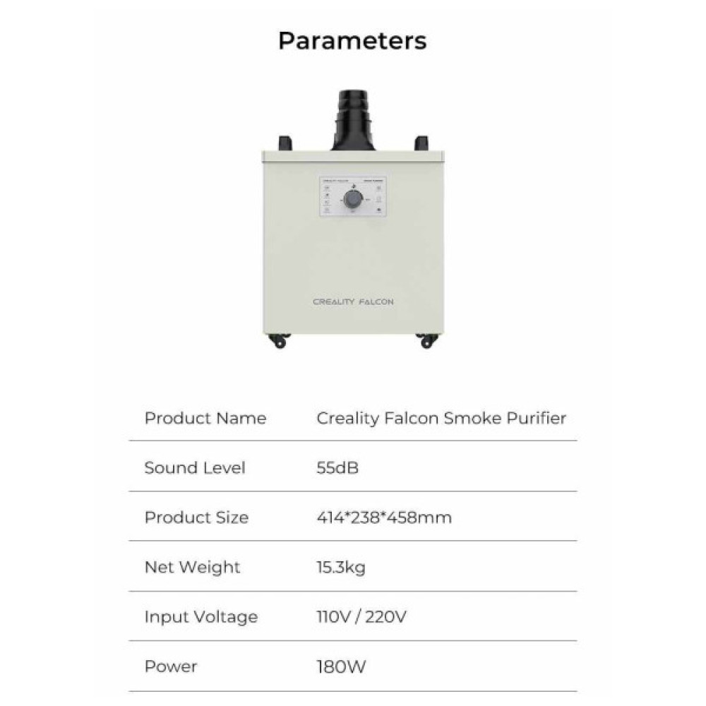 Фільтр для 3D-принтера Creality Falcon Smoke Purifier EU YW200 (4008060112)