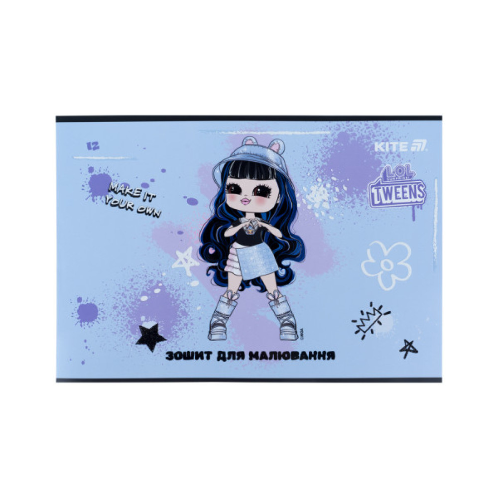 Альбом для малювання Kite LOL, 12 аркушів (LO25-241)