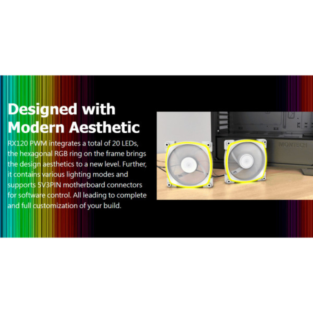 Кулер до корпусу MONTECH RX120 PWM (W31)