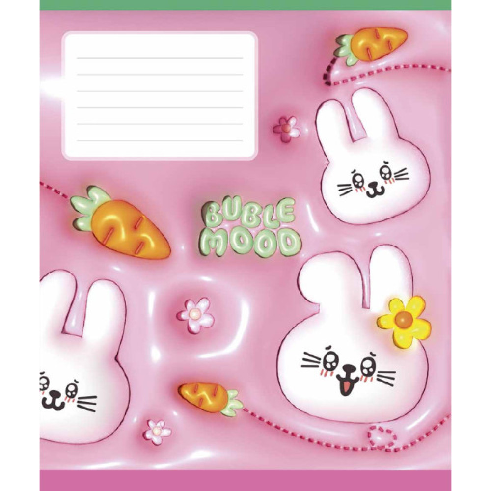 Зошит Школярик Buble mood 12 аркушів коса лінія (012-3544C)