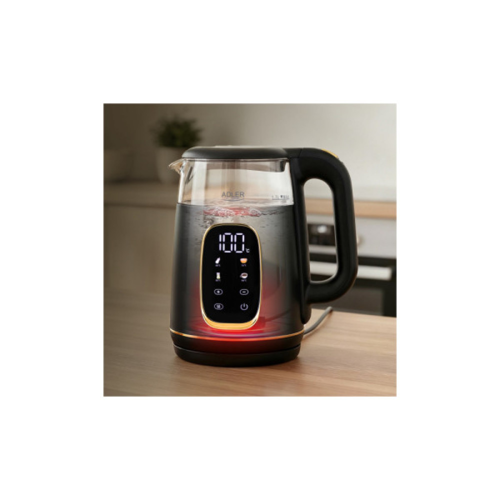 Електрочайник Adler AD 1305 black gold