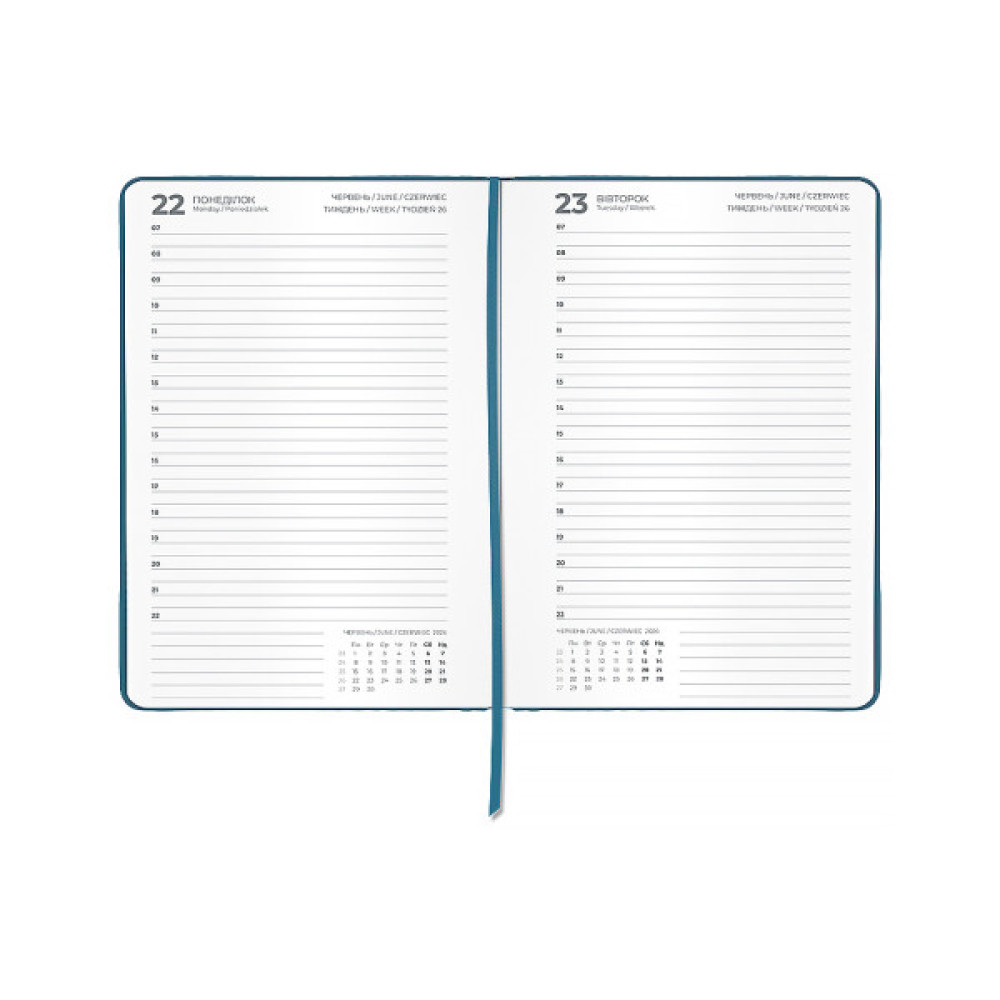 Тижневик Axent датований 2026 Classic Palermo, 145х210, синій (8843-26-2-A)